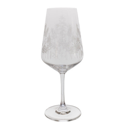 EXOTIC FLORAL WINE GLASS