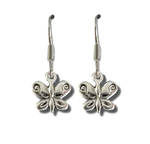 SILVER BUTTERFLY EARRINGS