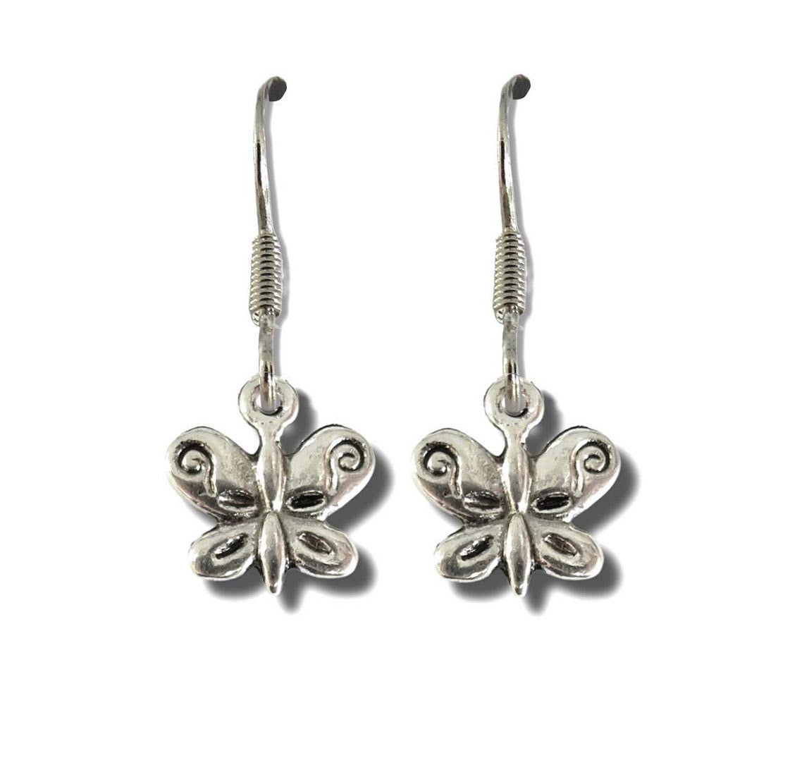SILVER BUTTERFLY EARRINGS