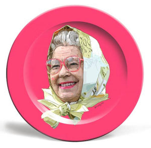 PLATINUM JUBILEE PLATE -8” QUEENS HEAD - TWO STYLES