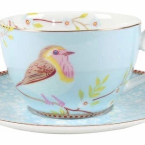 CUP AND SAUCER EARLY BIRD BLUE 280ml