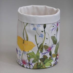 SPRING FLOWERS NATURAL COTTON POT BAG