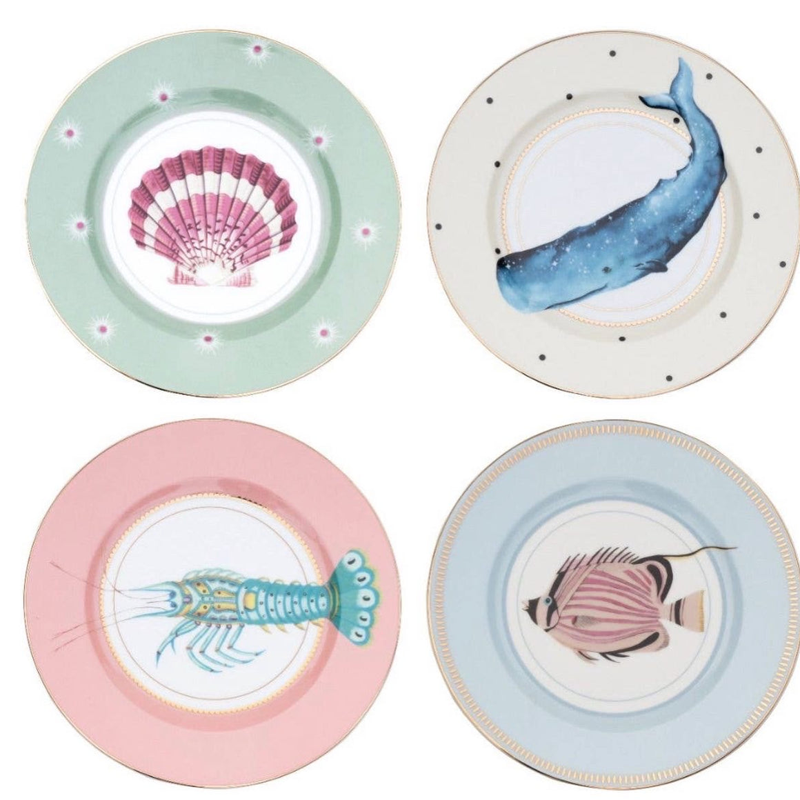 UNDER THE SEA - SIDE PLATES BY YVONNE ELLEN