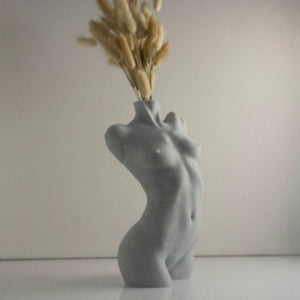 3 D PRINTED “WOMANS BODY” AND "BOTTOM" DRIED FLOWER VASEj