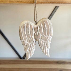 NATURAL WOOD ANGEL WINGS