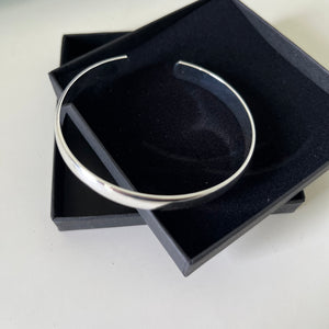 SILVER OPEN CUFF BANGLE