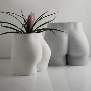 3 D PRINTED “WOMANS BODY” AND "BOTTOM" DRIED FLOWER VASE