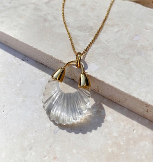 ETIENNE NECKLACE- CLEAR, PINK, GREEN RIDGED