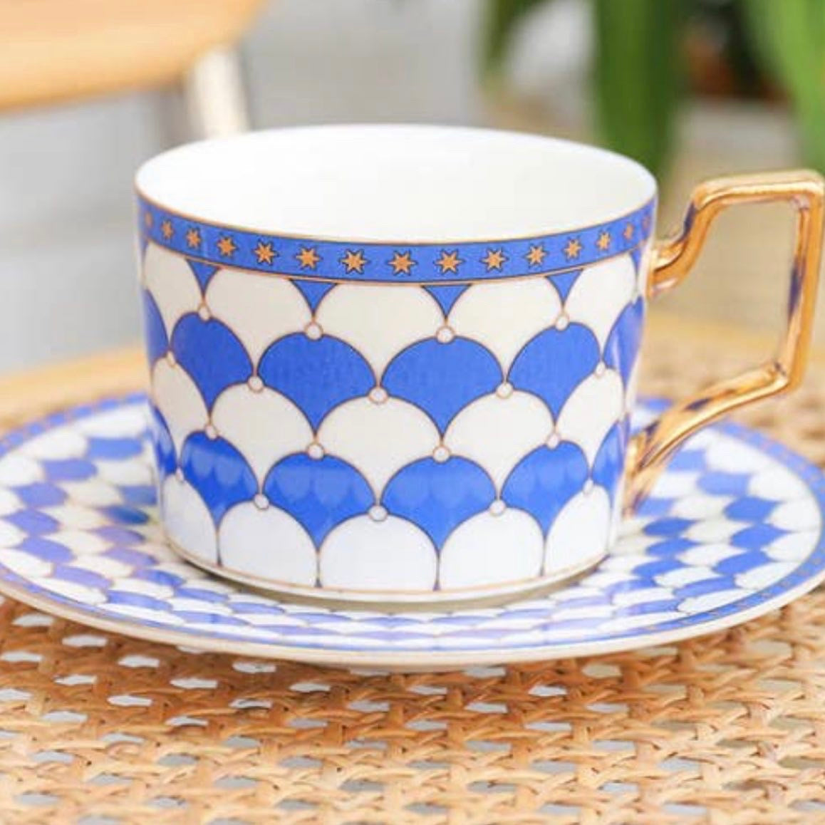 ART DECO DESIGNED CUP AND SAUCER