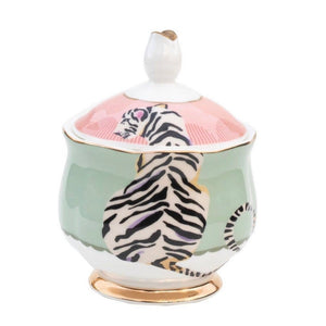 TIGER SUGAR BOWL OR TRINKET BY YVONNE ELLEN