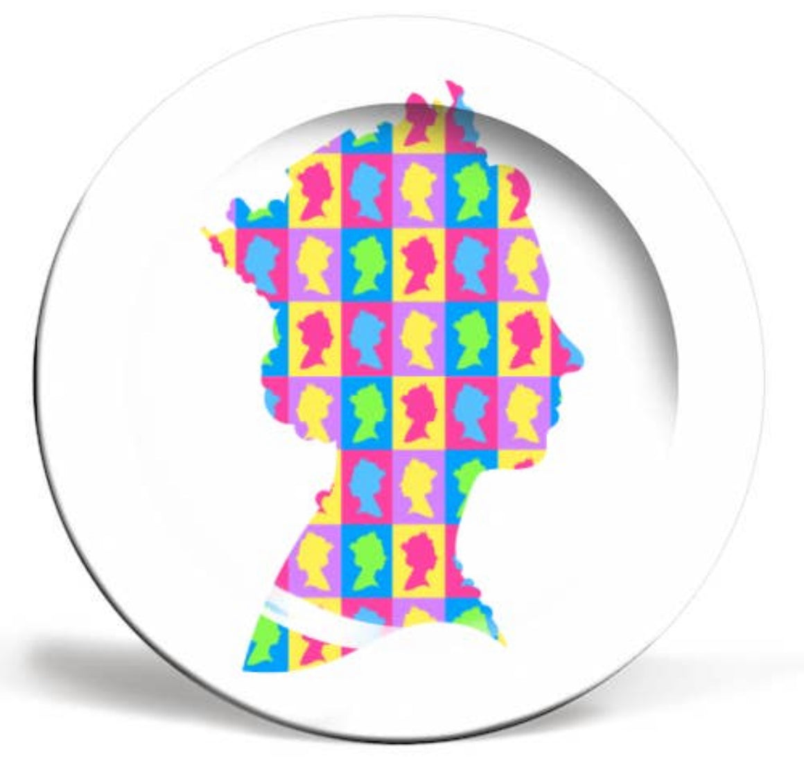 PLATINUM JUBILEE PLATE 10” -STAMP DESIGN