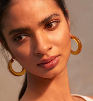 ARIEL HOOP EARRINGS - CITRINE