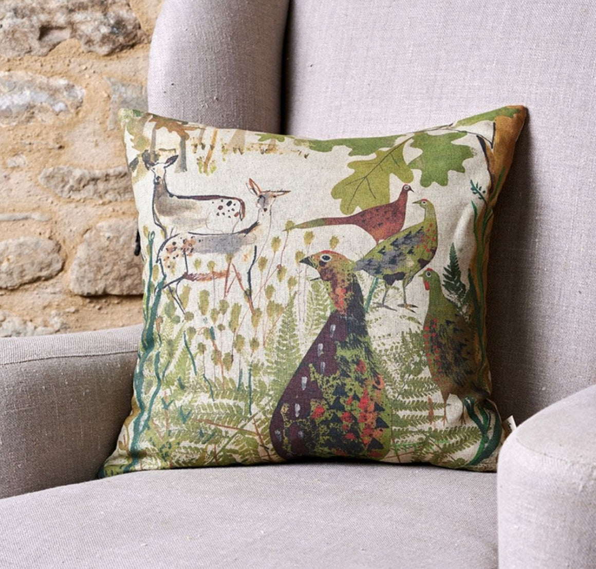 INTO THE WOODS/PHEASANT CUSHION