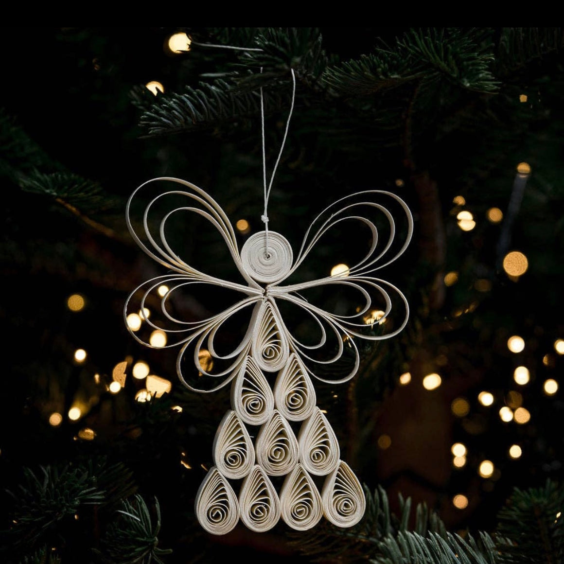 QUILLED ANGEL HANGING ORNAMENT