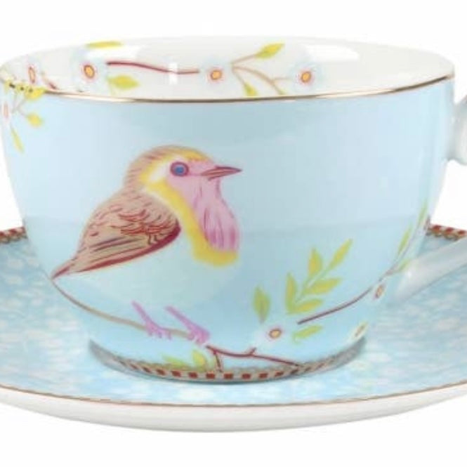 BLUE BIRD CUP AND SAUCER