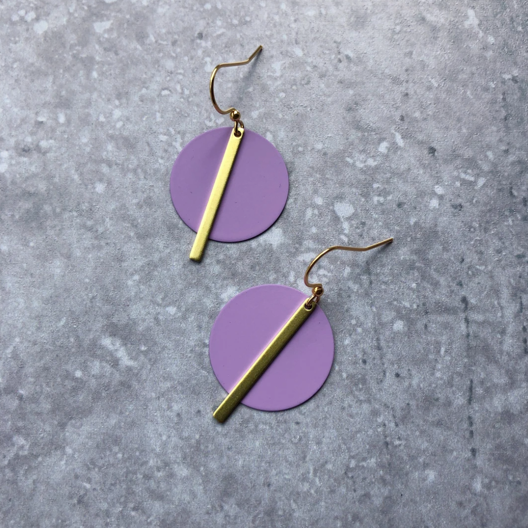 SOLAR EARRINGS - LILAC - Feather & Twigs