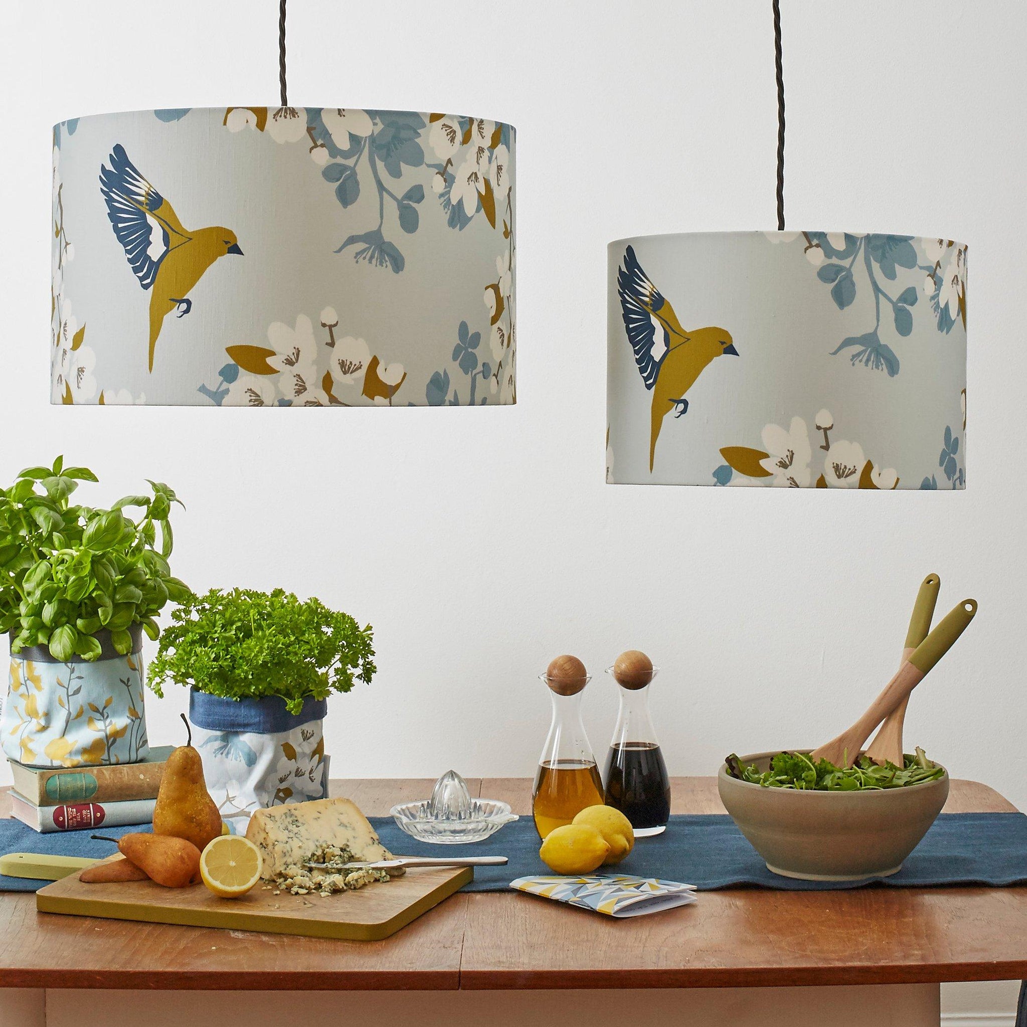 GREENFINCH LAMPSHADE BY LORNA SYSON - Feather & Twigs