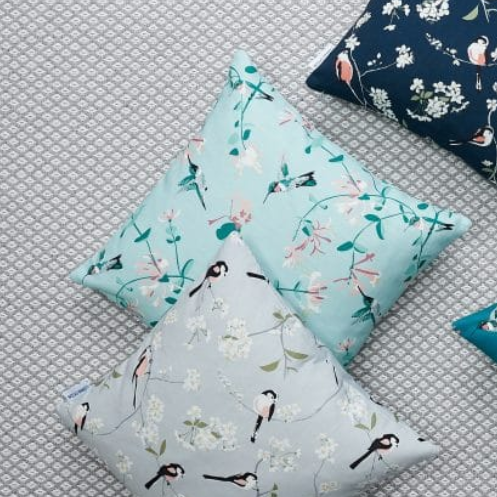 RSPB HUMMINGBIRD CUSHION - MINT - Feather & Twigs