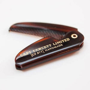 FOLDING POCKET MOUSTACHE COMB BY CAPTAIN FAWCETT