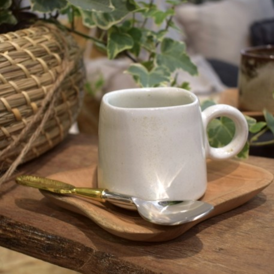 KAAPI CUP - MILKY WHITE/FOREST GREEN/EGGSHELL - Feather & Twigs