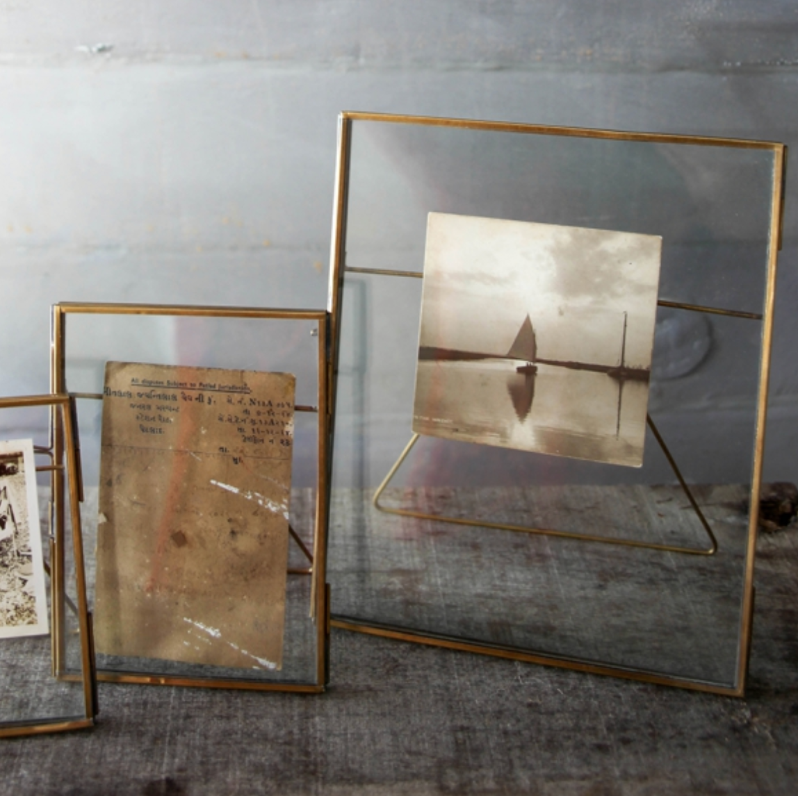 NKUKU DANTA Antique Brass Frame 8x10 for photos and artwork, featuring a vintage-inspired brass design.