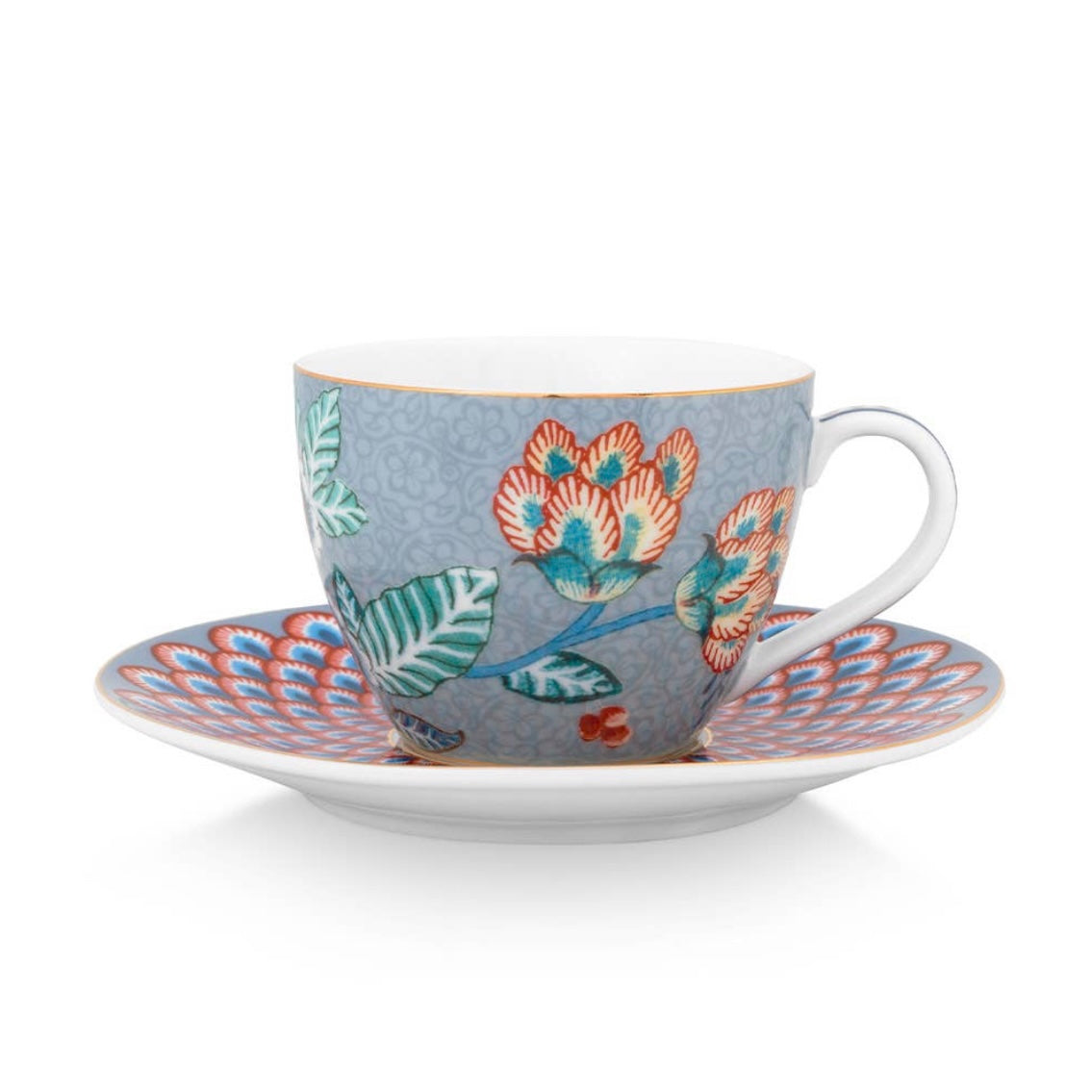 FLOWER FESTIVAL ESPRESSO COFFEE CUP AND SAUCER - Feather & Twigs