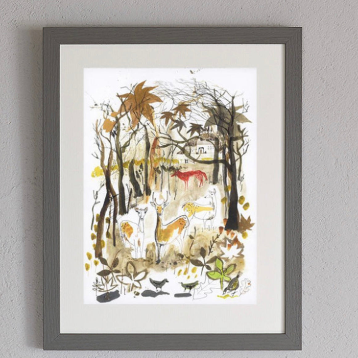 FRAMED OR UNFRAMED 'THE COPSE' PRINT BY SAM WILSON – SIGNED, WOODLAND INSPIRED - Feather & Twigs