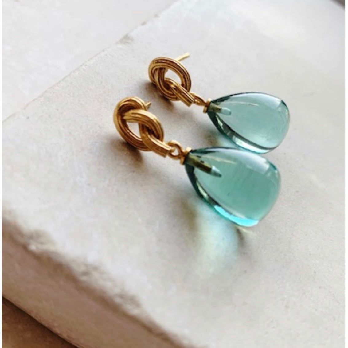 TURQUOISE SYNTHEA EARRINGS - Feather & Twigs