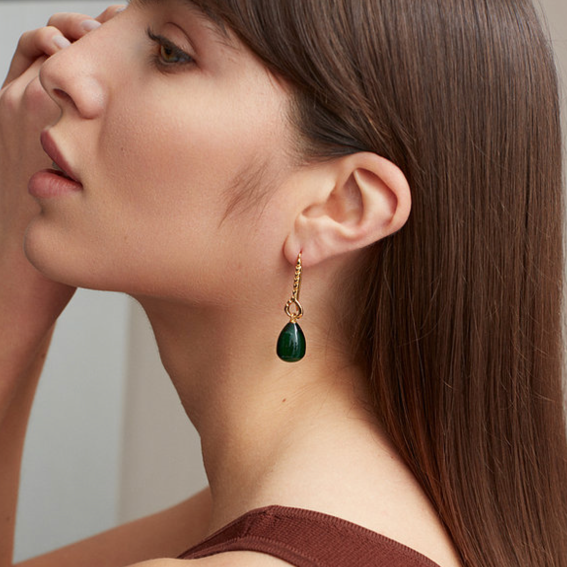 HELENA EARRINGS - GREEN - Feather & Twigs