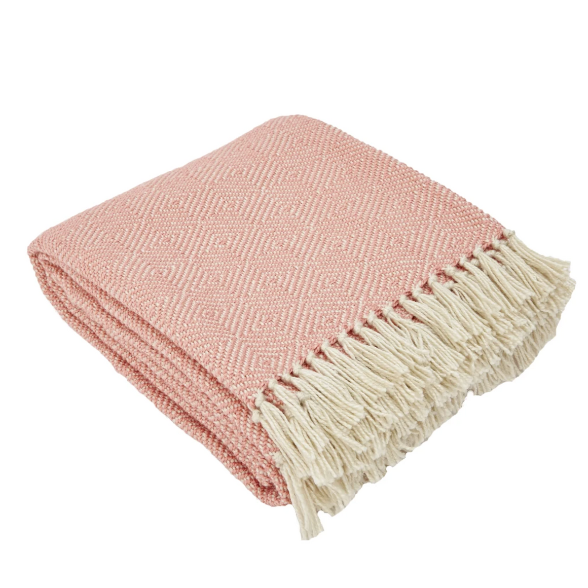 CORAL ECO-FRIENDLY DIAMOND BLANKET - Feather & Twigs