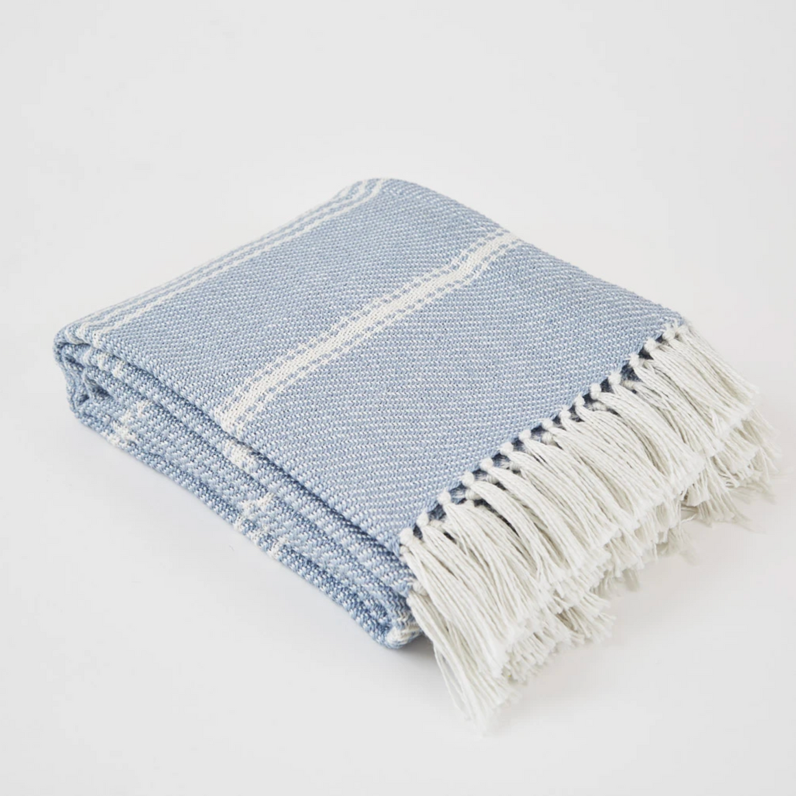 OXFORD STRIPE LAVENDER BLANKET - Feather & Twigs