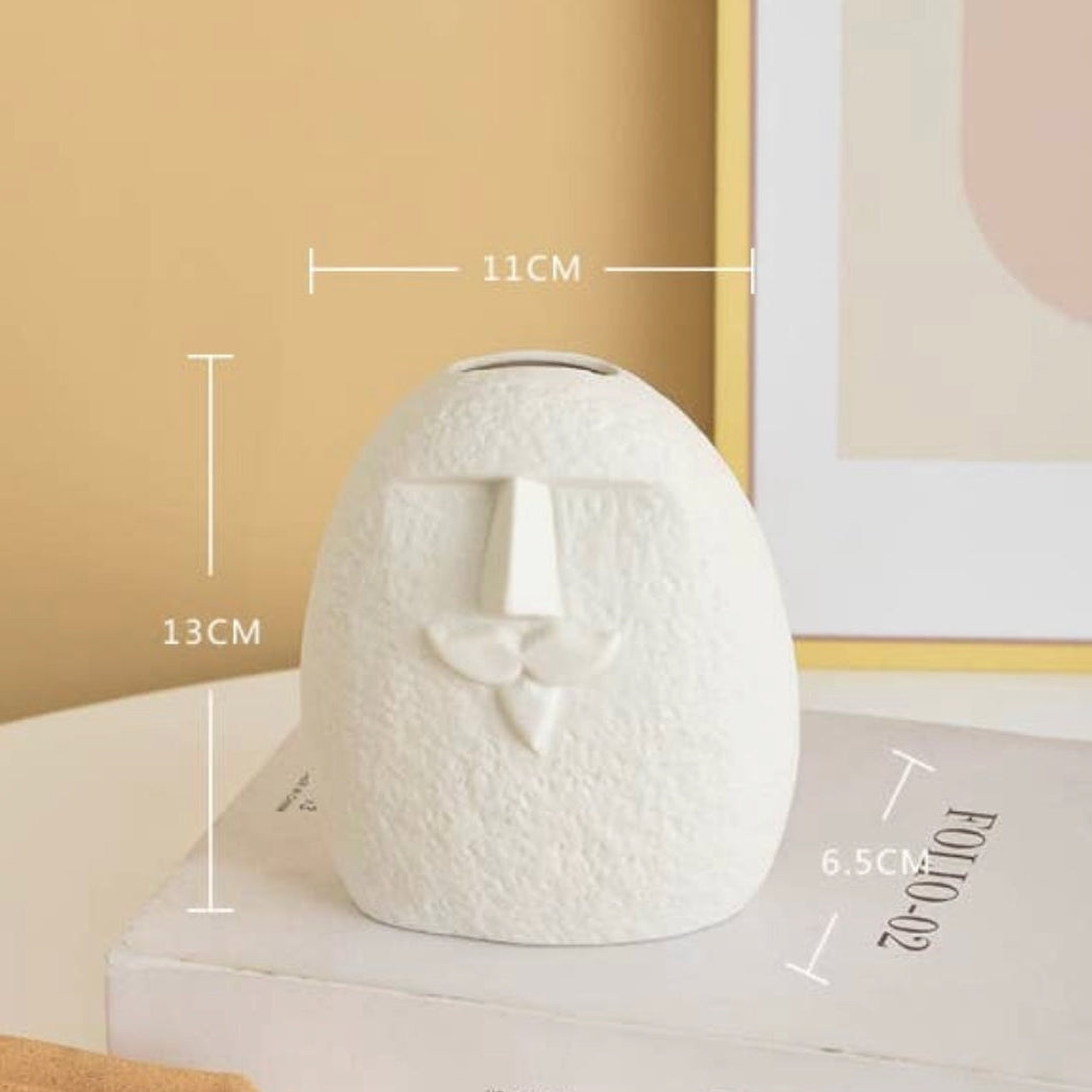 FACE VASE - THE MOUSTACHE - Feather & Twigs